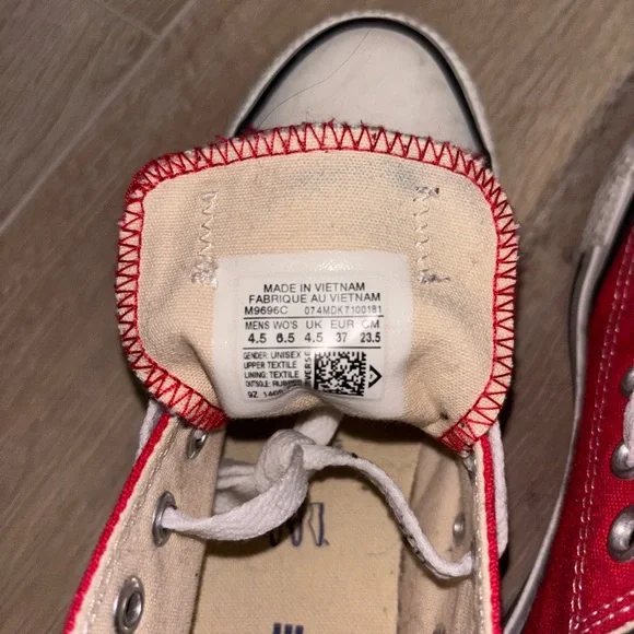 Converse Women's Red All Star Sneakers - Picture 3 of 3